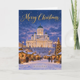 Helsinki Kathedrale Frohe Weihnachten