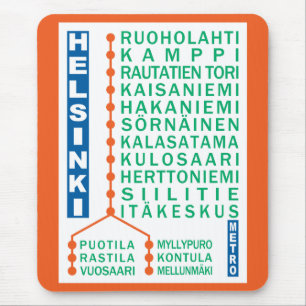 Helsinki-Metro-Stationen mousepad