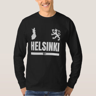 Helsinki mit Finnland Flagge, Helsinki Emblem, Hel T-Shirt