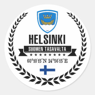 Helsinki Runder Aufkleber