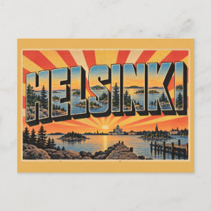 Helsinki Schären Vintage Reise Kunst Postkarte