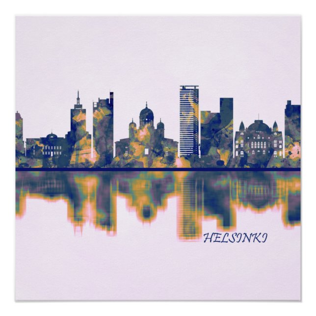 Helsinki Skyline Poster (Vorderseite)
