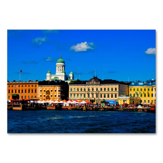 Helsinki Skyline Tischnummer (Vorderseite)