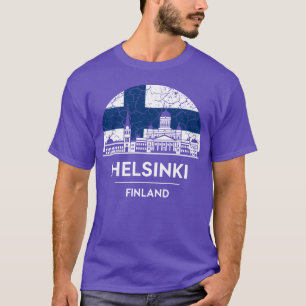 Helsinki Stadt Finnland Flagge Junge T-Shirt
