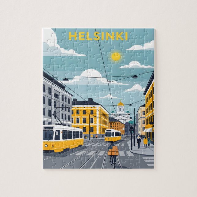 Helsinki Tram – Urban Finland Cityscape (Vertikal)