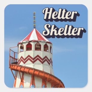 Helter Skelter Quadratischer Aufkleber