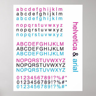 Helvetica & Ariposter Poster
