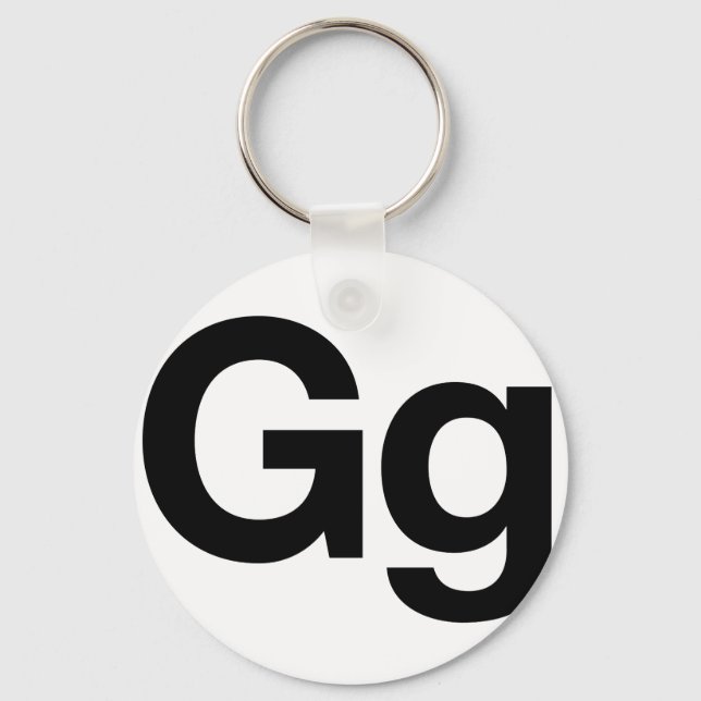 Helvetica Gg Schlüsselanhänger (Vorderseite)
