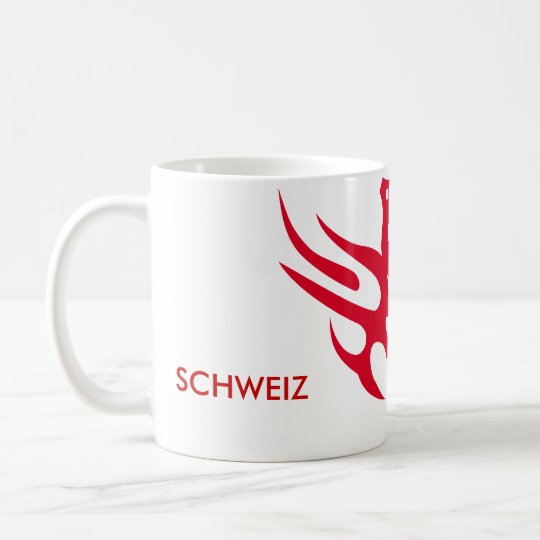 helvetica-rot, 1291, SCHWEIZ Kaffeetasse