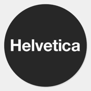 Helvetica Runder Aufkleber