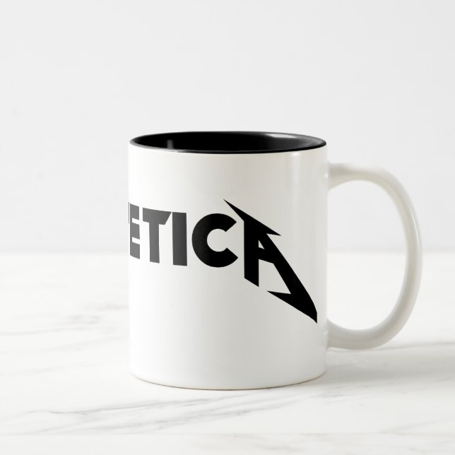 Helvetica Zweifarbige Tasse (Rechts)