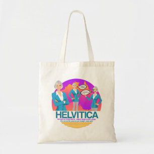 "HELVITICA" (buchstabiert wie ausgeprägtes) DURCH Tragetasche