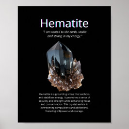 Hematite Crystal Stone Bedeutung Poster