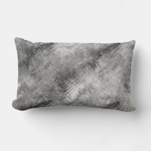 Hematite Gray Scribbled Texture Lendenkissen