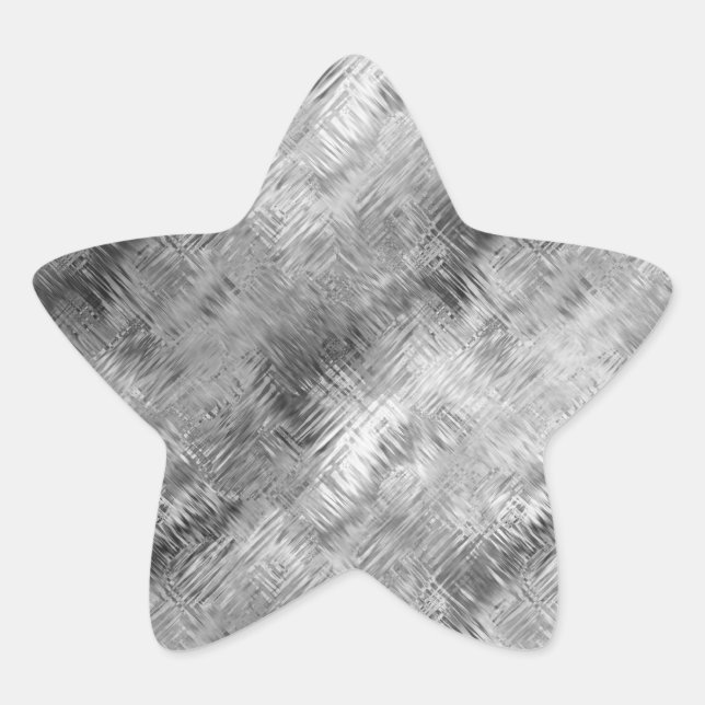 Hematite Gray Scribbled Texture Stern-Aufkleber (Vorderseite)