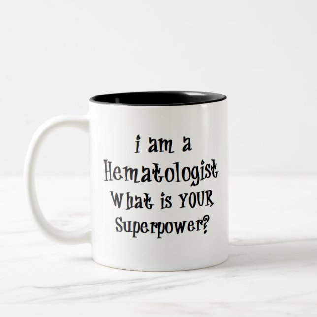 hématologue tasse à café à deux tons (Gauche)