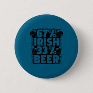 Hemd 67 Irisch 33 Bier Sechs Button
