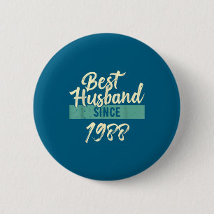 Hemd Ehemann Seit 1988 Jubiläum Ehemänner Button