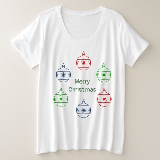 Hemd - Kreis der Weihnachtsdekorationen Große Größe T-Shirt (Design vorne)