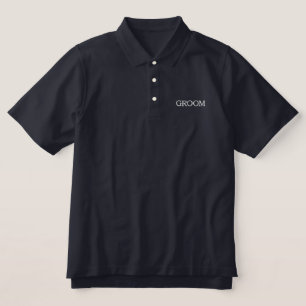 Hemd mit besticktem Polo-Shirt für den Bräutigam