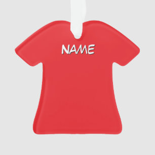 Hemd mit Namen personalisieren Rot  Ornament