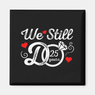Hemd noch 25 Paar 25. Hochzeit Magnet