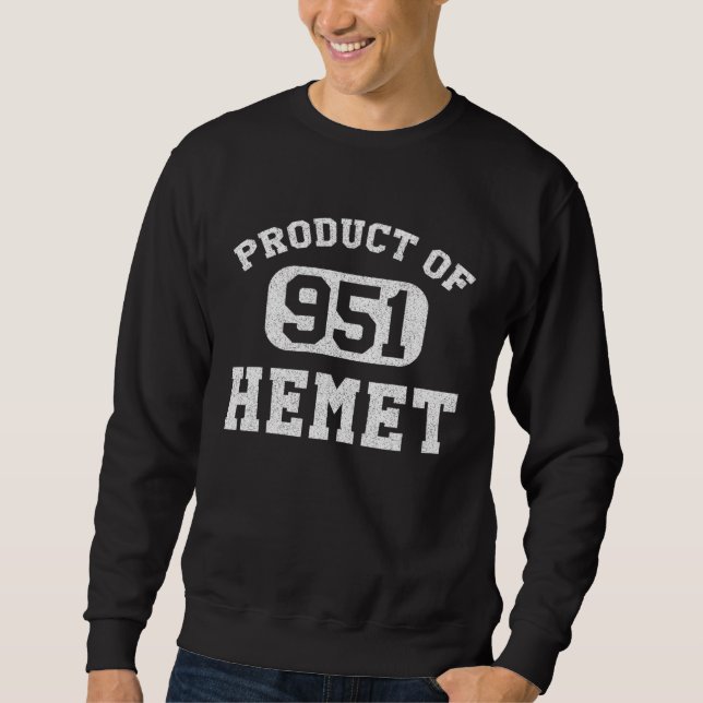 Hemet California Vintage Retro Area Code Sweatshirt (Vorderseite)
