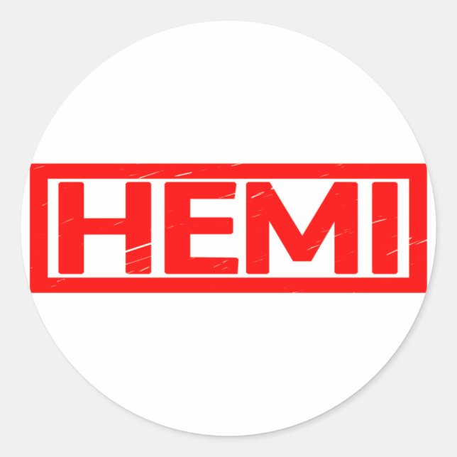 Hemi Briefmarke Runder Aufkleber (Vorderseite)