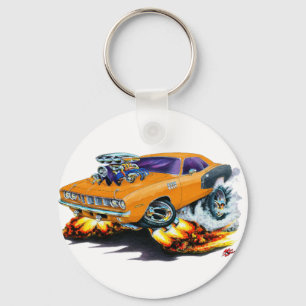 Hemi Cuda Orangen-Auto 1971 Schlüsselanhänger