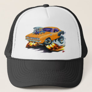 Hemi Cuda Orangen-Auto 1971 Truckerkappe