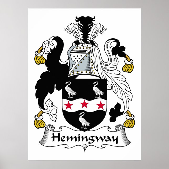 Hemingway-Familienwappen Poster (Vorne)
