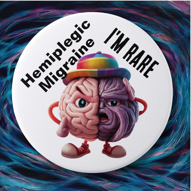 Hemiplegic Migraine Je suis Rare badge (Créateur téléchargé)