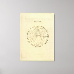 Hemisphärekarte Leinwanddruck
