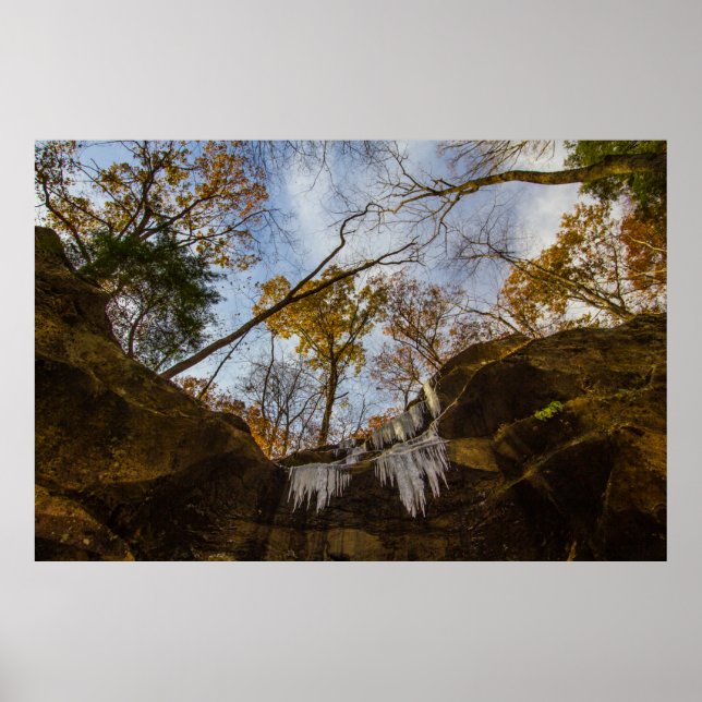 Hemlock Cliffs, Indiana im Herbst Poster (Vorne)
