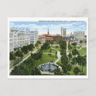 Hemming Park, Jacksonville FL 1920 Vintag Postkarte