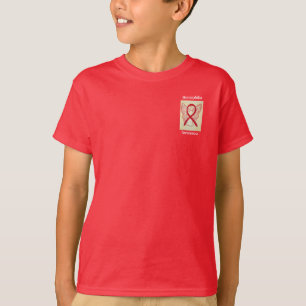 Hemophilie Awareness Red Ribbon Angel T-Shirt