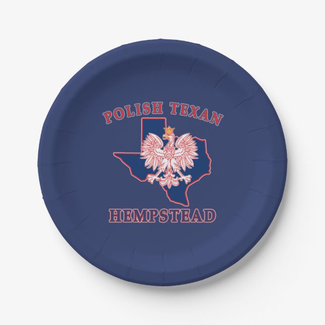 Hempstead Polish Texan Pappteller (Vorderseite)