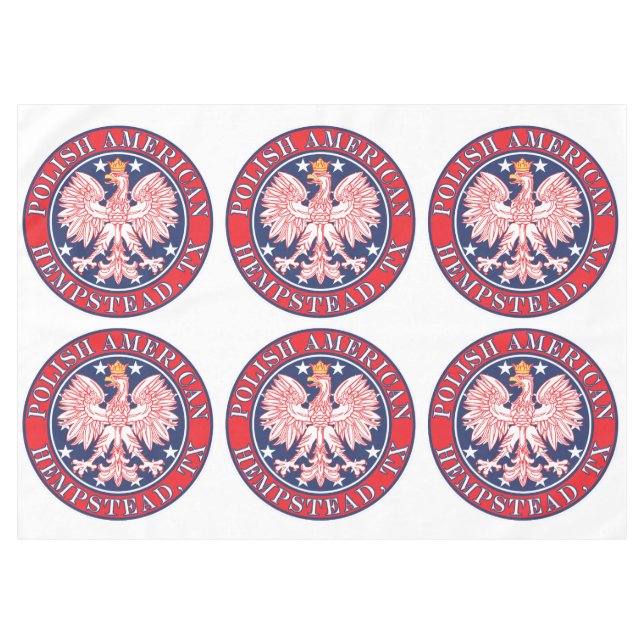 Hempstead Texas Polnischer Adler Tischdecke (Vorderseite (Horizontal))