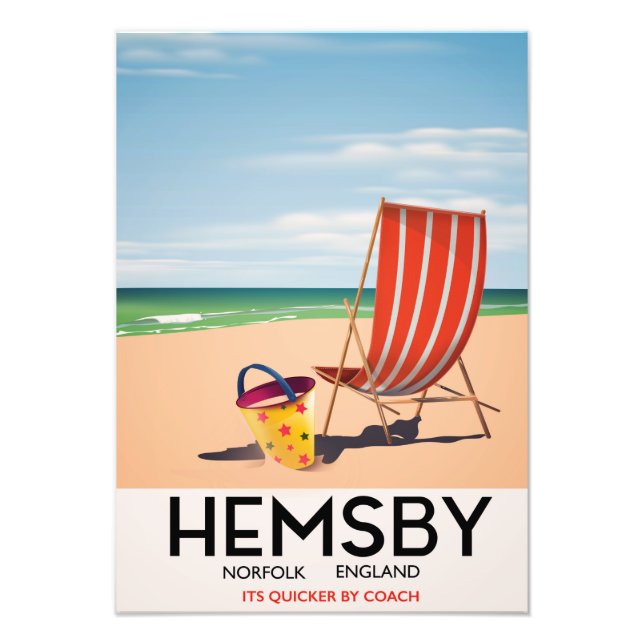 Hemsby Norfolk Reiseplakat Fotodruck (Vorne)