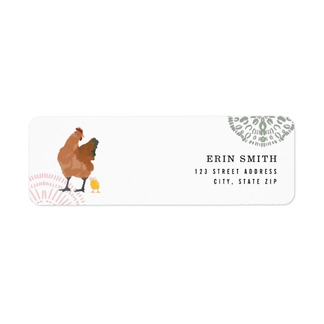 Hen and Baby Girl Chick Pink Baby Dusche (Vorne)