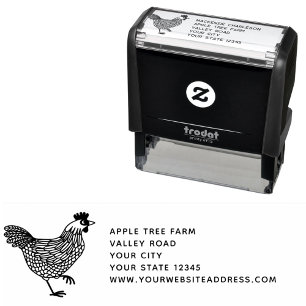 Hen Chicken Farm Address Permastempel