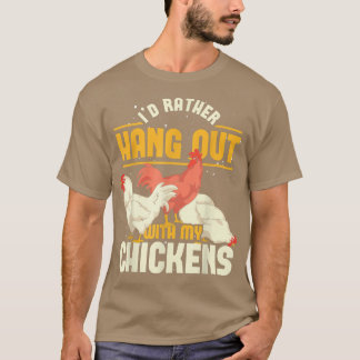 Hen Farm Geflügel Zuchtbetrieb Tierischer Bauer Fu T-Shirt