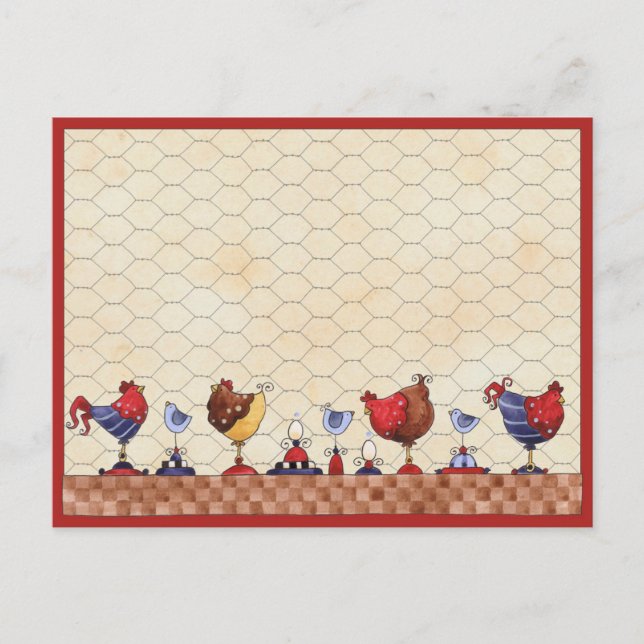 Hen House Postcard Postkarte (Vorderseite)
