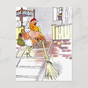 Hen mit Schlafzimmeraufhängung bis Schlafzimmer Postkarte