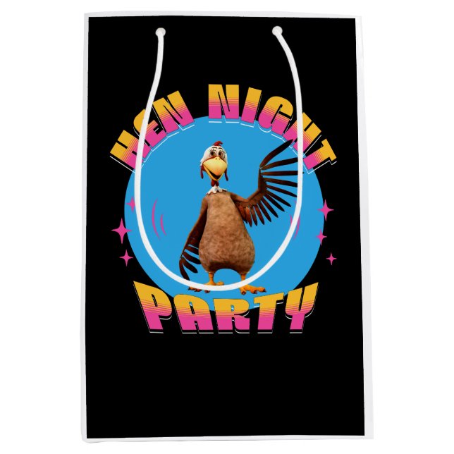 Hen Night Party Funny Junggeselinnen-Abschied Mittlere Geschenktüte (Vorderseite)