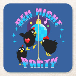 Hen Night Party Funny Junggeselinnen-Abschied Rechteckiger Pappuntersetzer