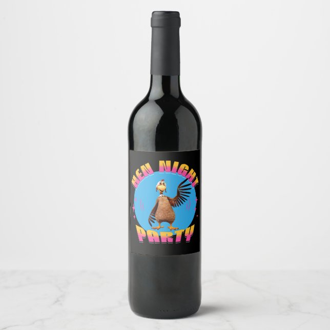 Hen Night Party Funny Junggeselinnen-Abschied Weinetikett (Vorderseite)