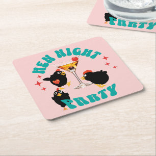 Hen Night Party, Junggeselinnen-Abschied Funny Hen Rechteckiger Pappuntersetzer