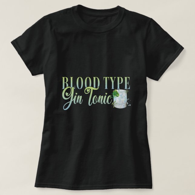 Hen Party Blood Gin Tonic Cocktail für Barten T-Shirt (Design vorne)