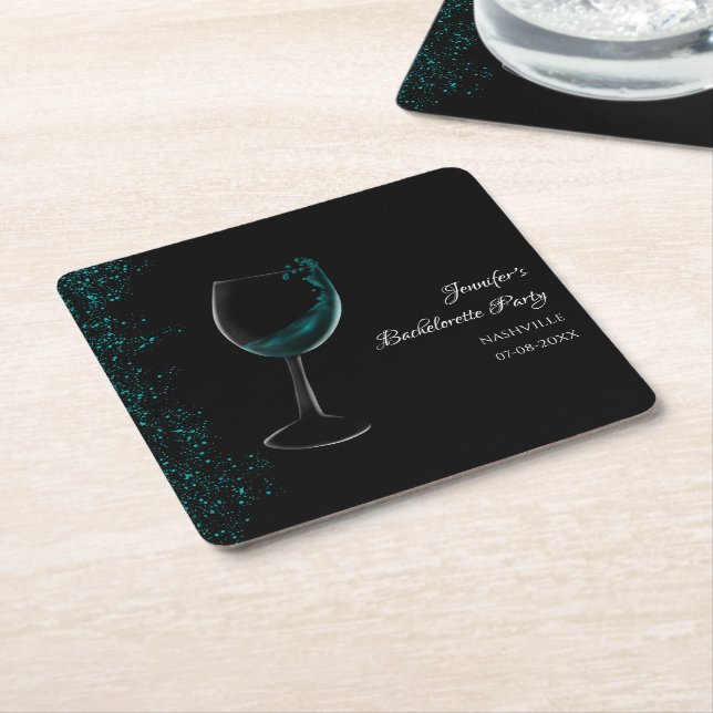 Hen Party Blue Mocktail Junggeselinnen-Abschied Rechteckiger Pappuntersetzer (angewinkelt)